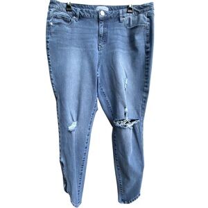 Lane Bryant High Rise Tulip Zip Hem Ultimate Skinny Jeans NYC Womens Size 16